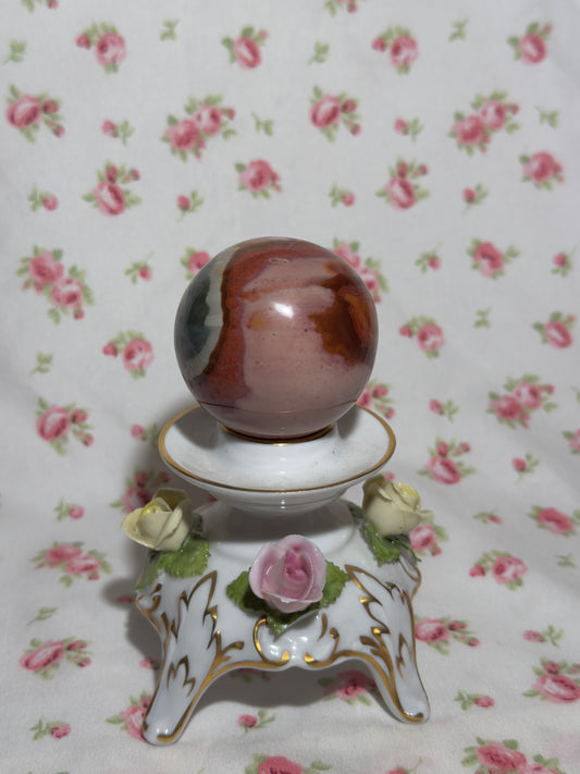 Pink Polychrome Jasper Sphere