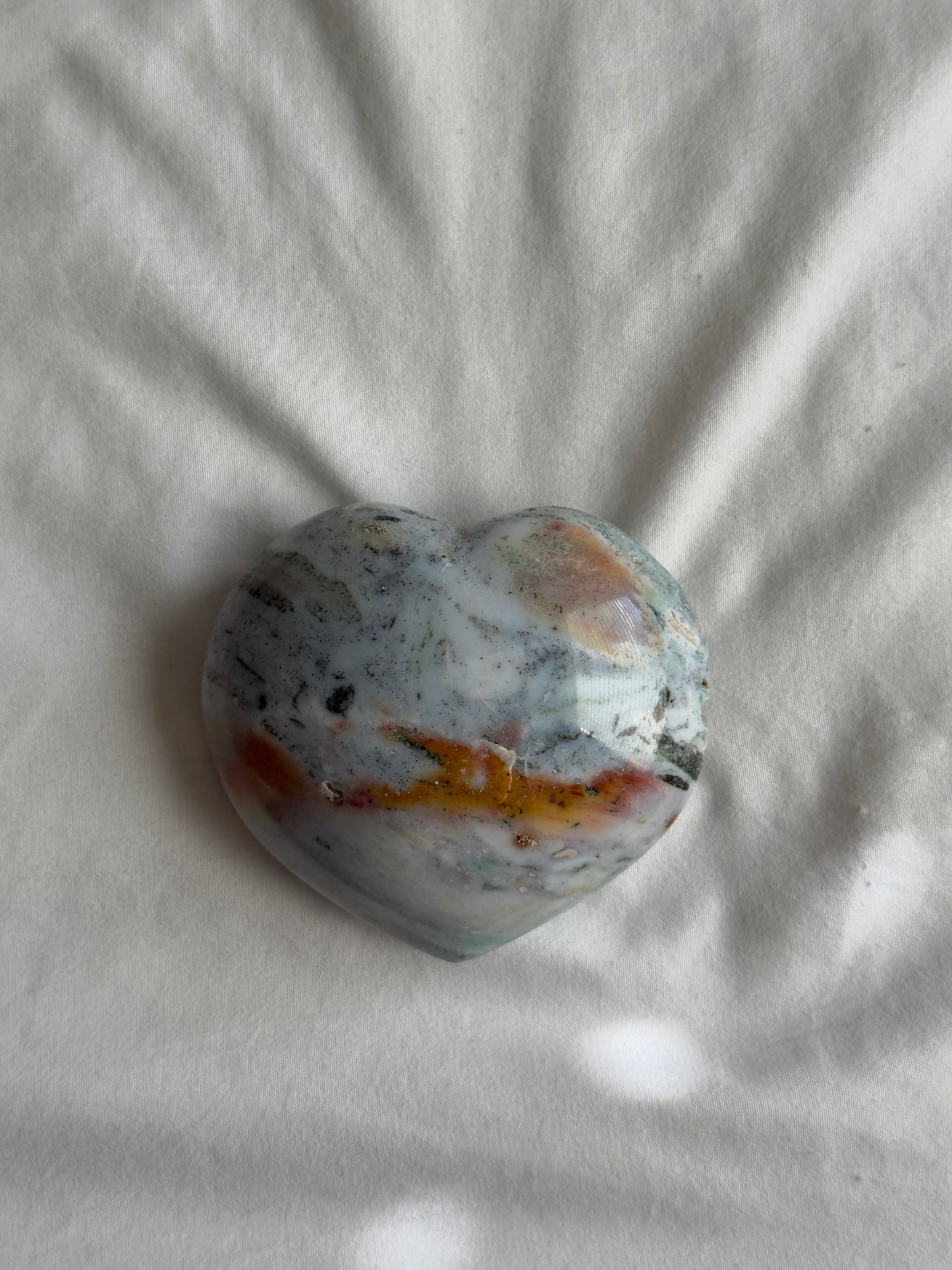 Pastel Sea Jasper Heart