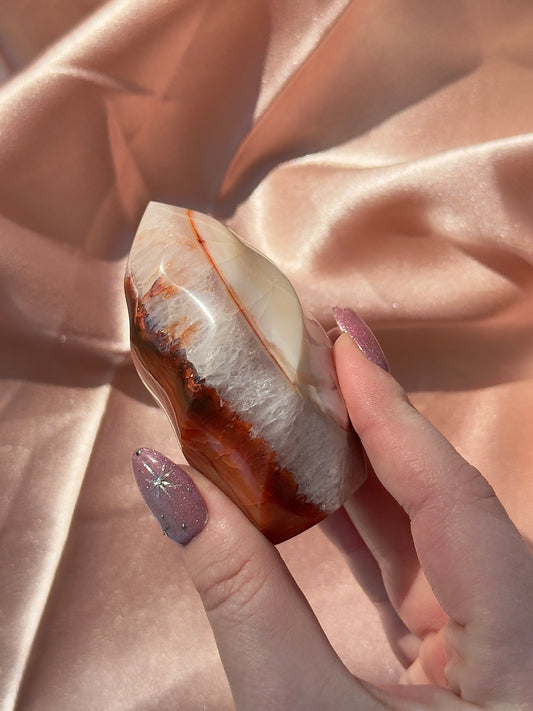 Orca x Carnelian Flame with Quartz