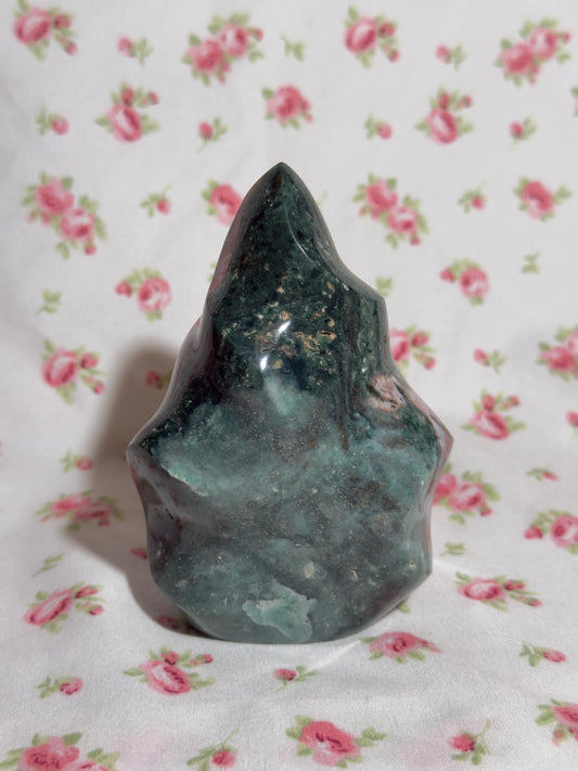 Pink & Green Sea Jasper Flame