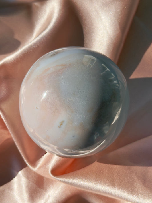 Large Pastel Pink Sea Jasper Sphere