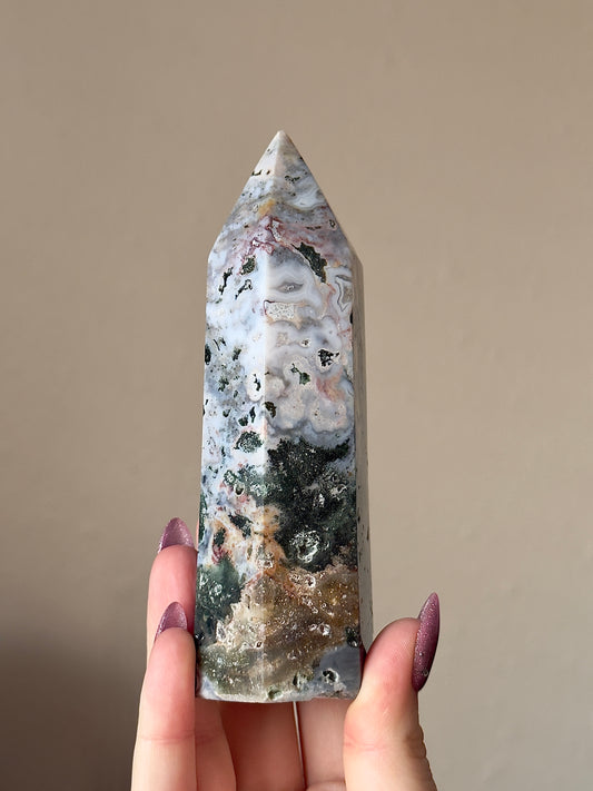 Banded Cosmic Jasper Tower