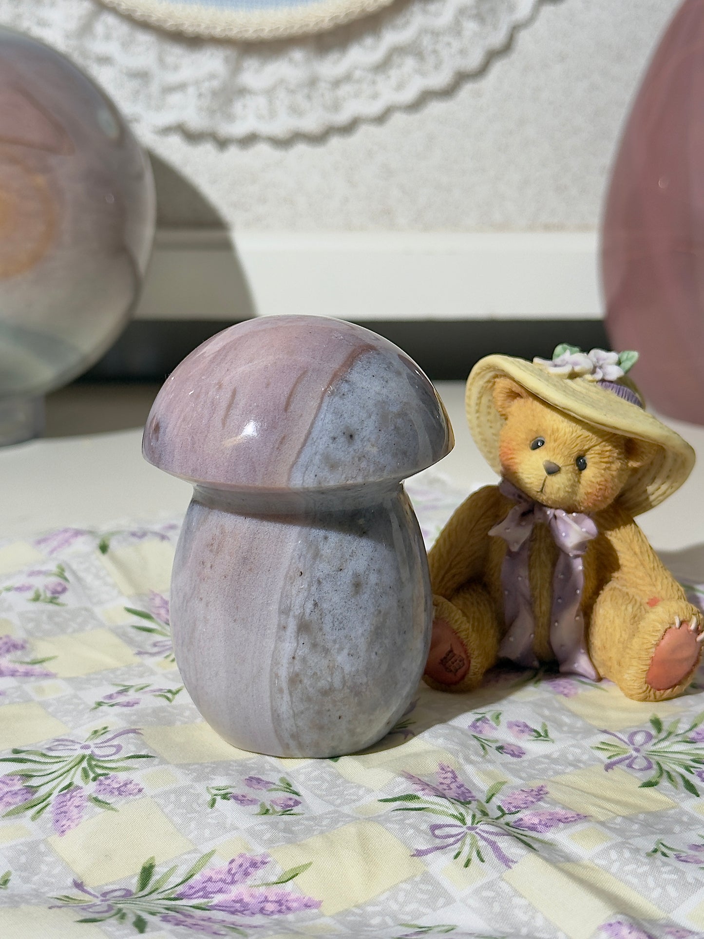 Pastel Sea Jasper Mushroom
