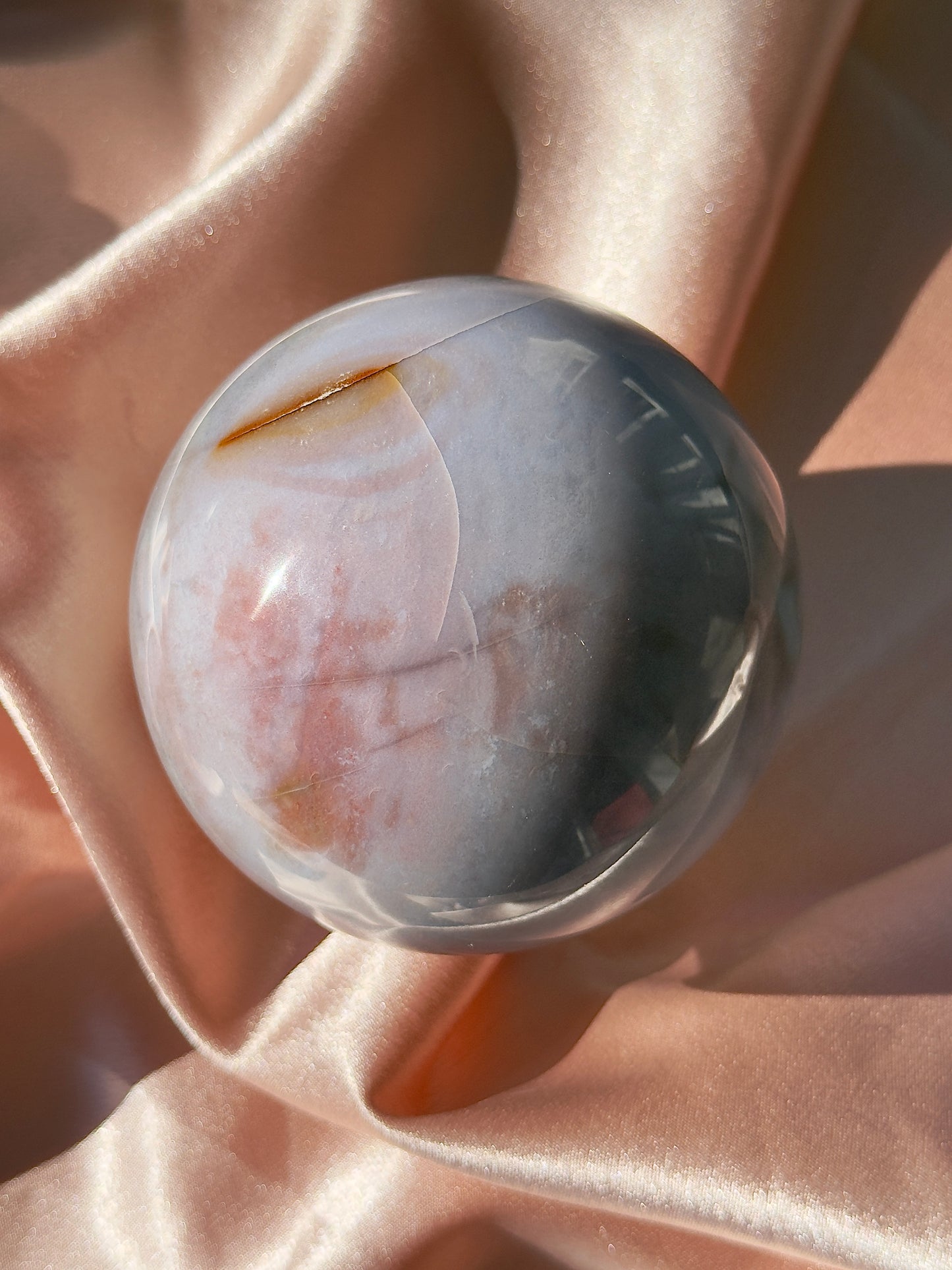 Large Pastel Pink n’ Purple Sea Jasper Sphere