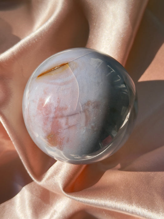 Large Pastel Pink n’ Purple Sea Jasper Sphere