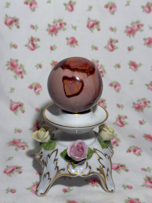 Pink Polychrome Jasper Sphere
