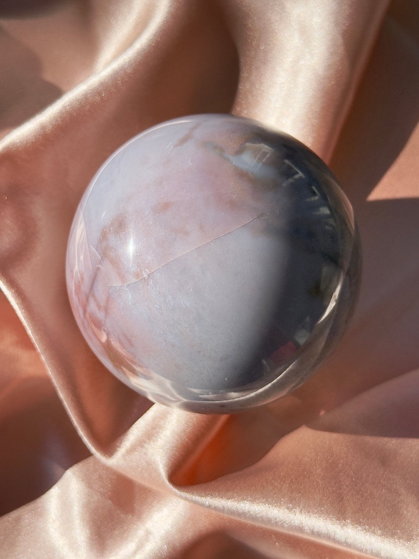 Large Pastel Pink n’ Purple Sea Jasper Sphere