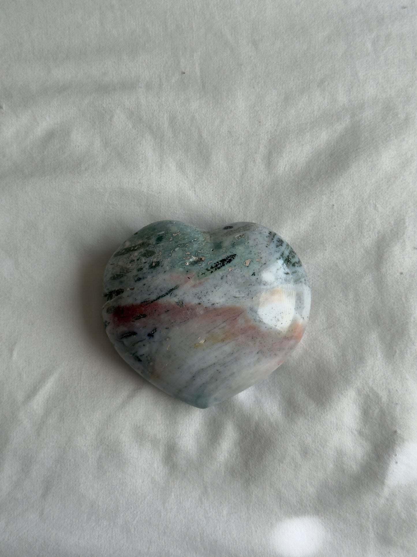 Pastel Sea Jasper Heart