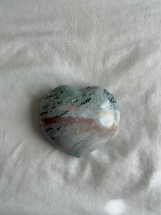 Pastel Sea Jasper Heart