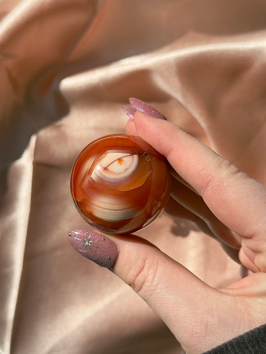 Raspberry Toned Orca x Carnelian Sphere