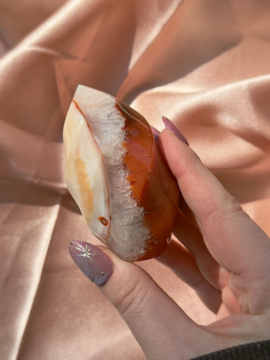 Orca x Carnelian Flame with Quartz