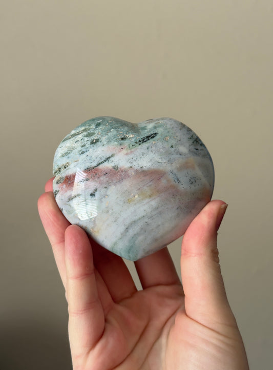 Pastel Sea Jasper Heart