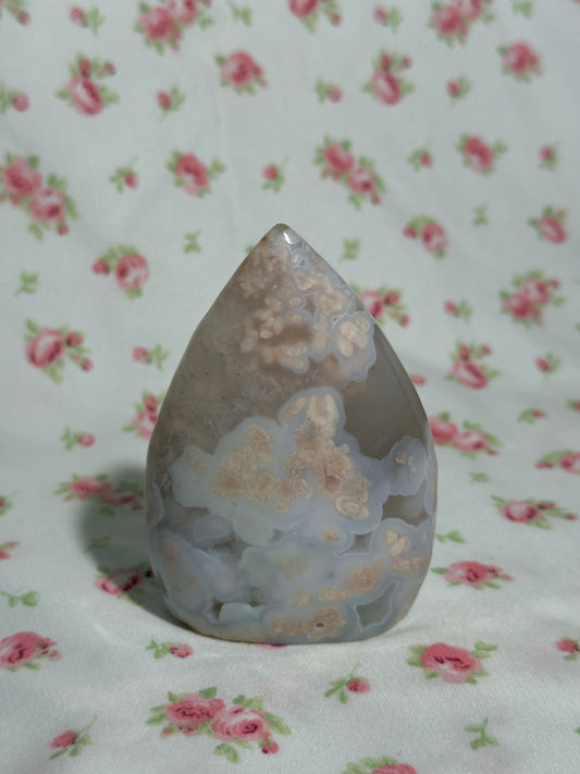 Pastel Flower Agate Flame
